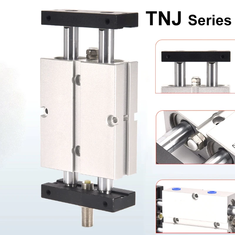 

Pneumatic Double Shaft Double Rod TNJ Adjustable Stroke Cylinder TN10/16/20/25/32 mm Bore 20/30/40/50/75/100 mm Stroke.