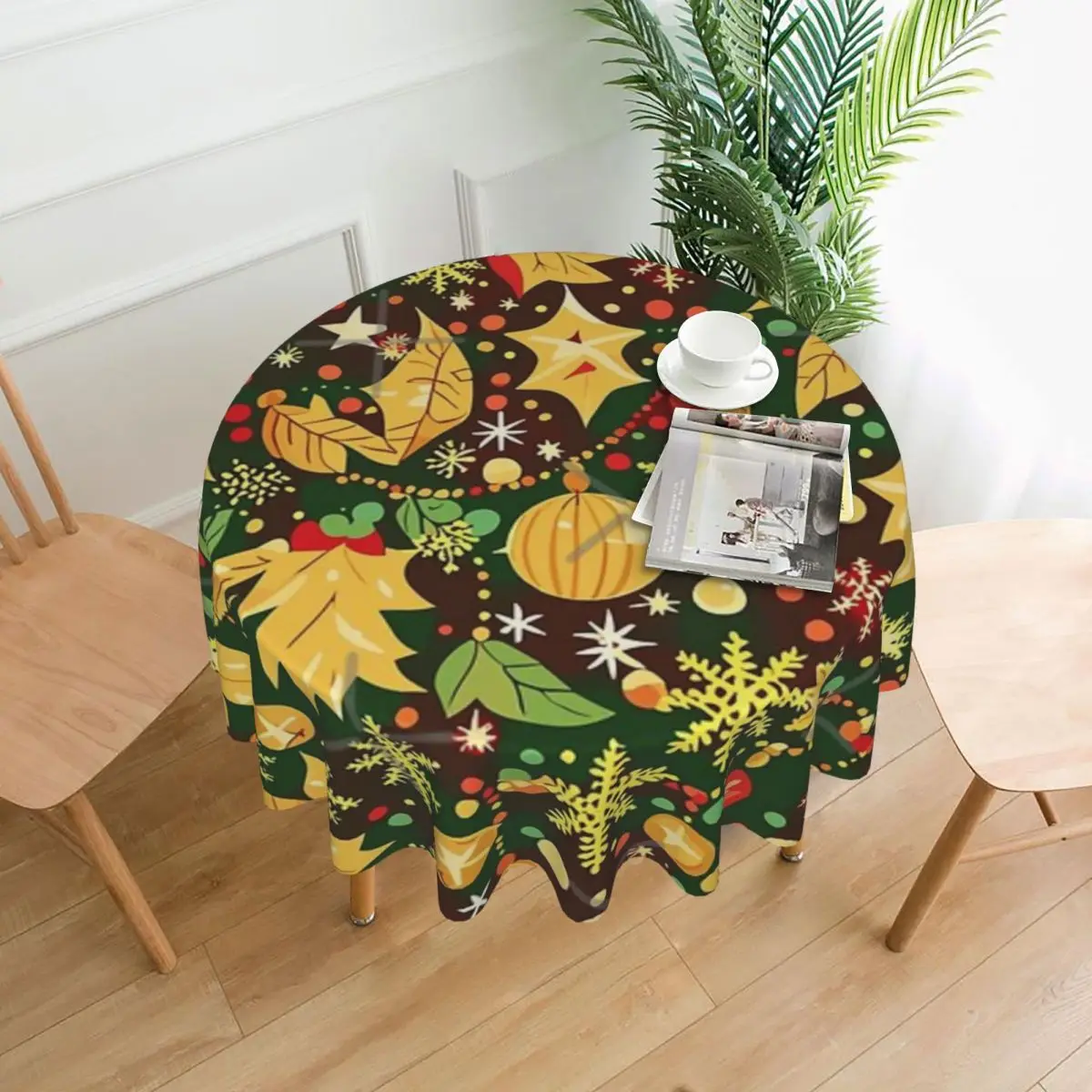 

Christmas Pattern (2) Tablecloth 60in Round 152cm Soft Home Decor Indoor/Outdoor