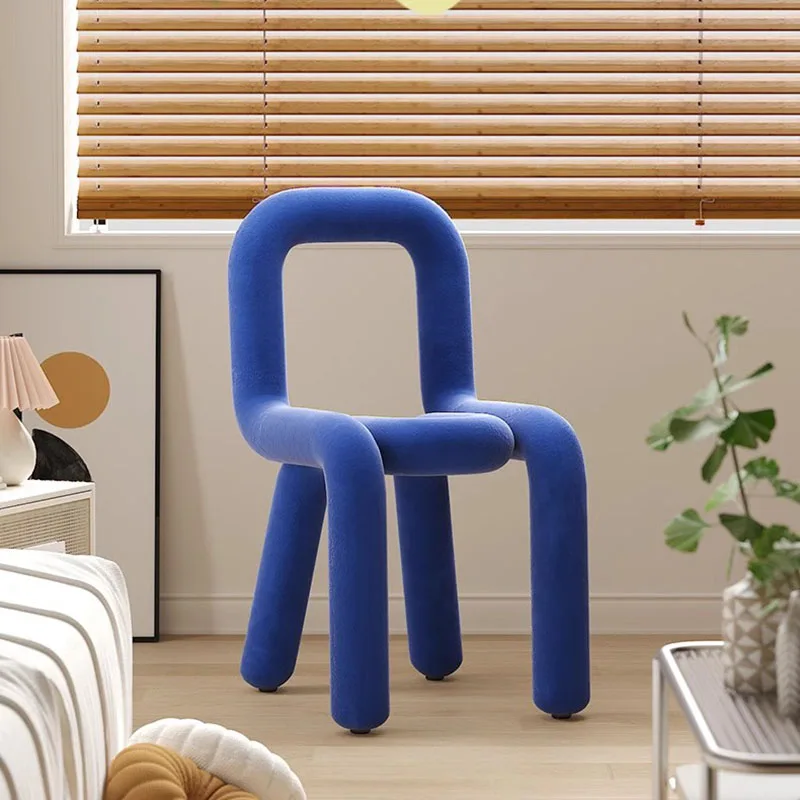 

Modern Cute Office Chairs Restaurant Lounge Minimalist Makeup Chair Blue Creative Sillas De Oficina Bedroom Furniture WXH30XP