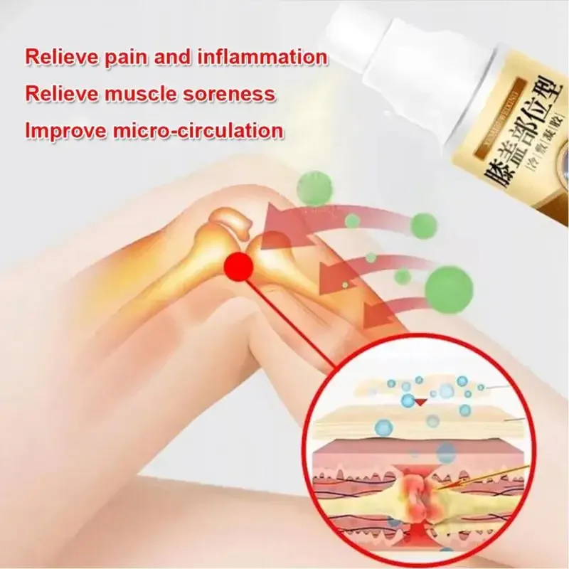 10-1PCS Knee Joint Pain Relief Spray Cold Compress Herbal Lumbar Lumber Spine Muscle Ache Arthritis Treatment