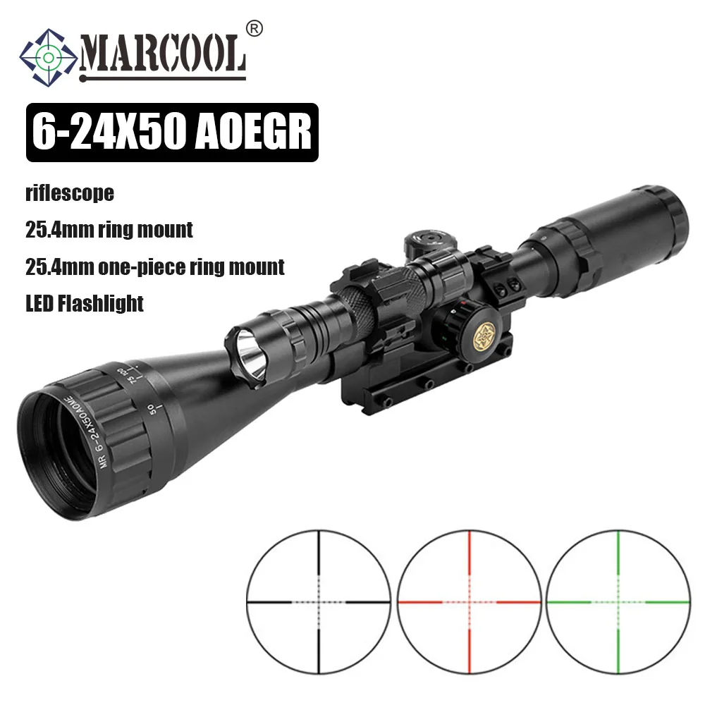 

Marcool EST 6-24X50 красный зелёный синий оптический прицел тактический длинный оптический прицел для охоты PCP страйкбол