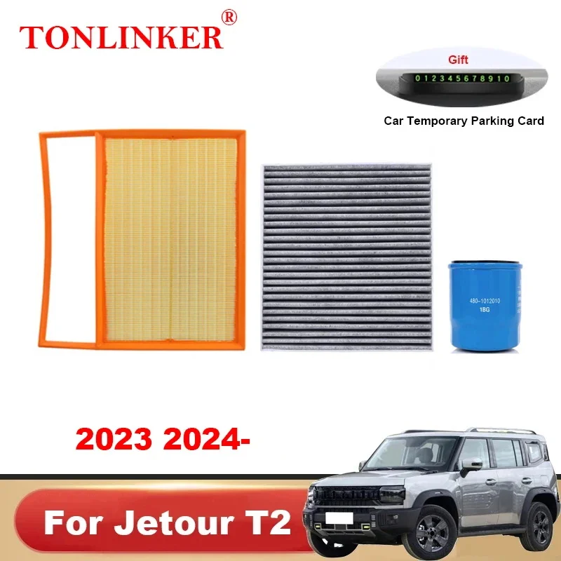 

TONLINKER воздушный фильтр в салон автомобиля масляный фильтр для Jetour T2 Traveler 1,5 T 2,0 T DCT AWD 2023 2024, набор фильтров, автомобильные аксессуары, товары