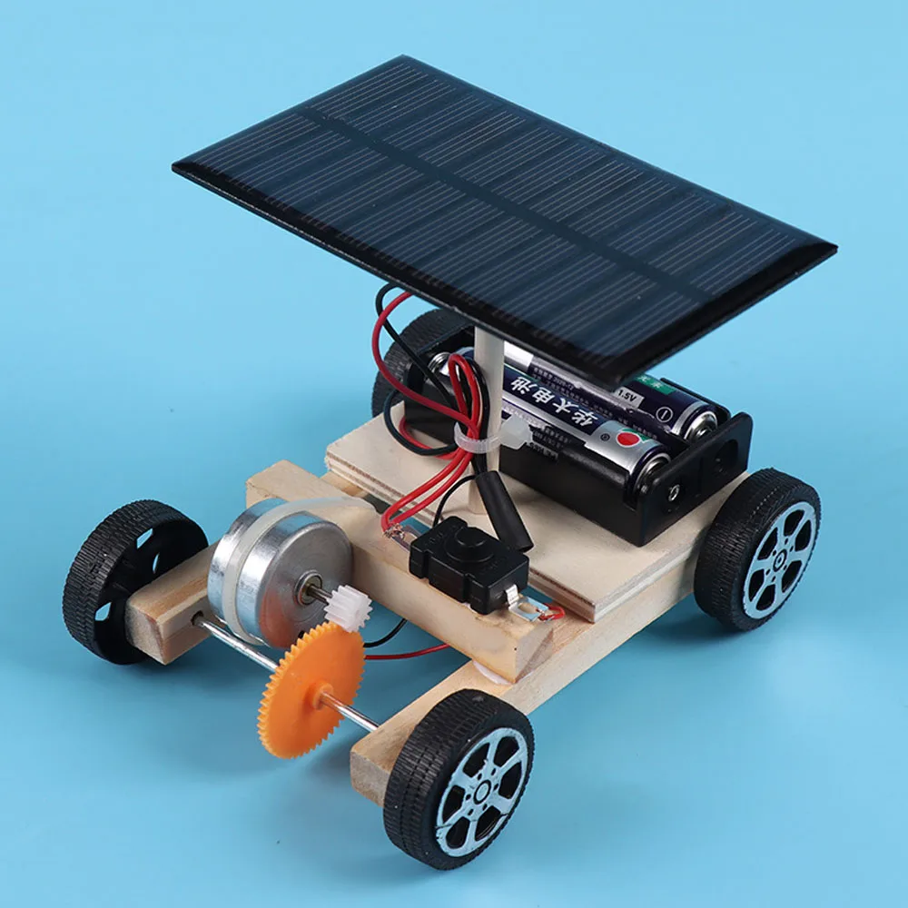 Сборная модель игрушечного автомобиля на солнечной батарее научный эксперимент