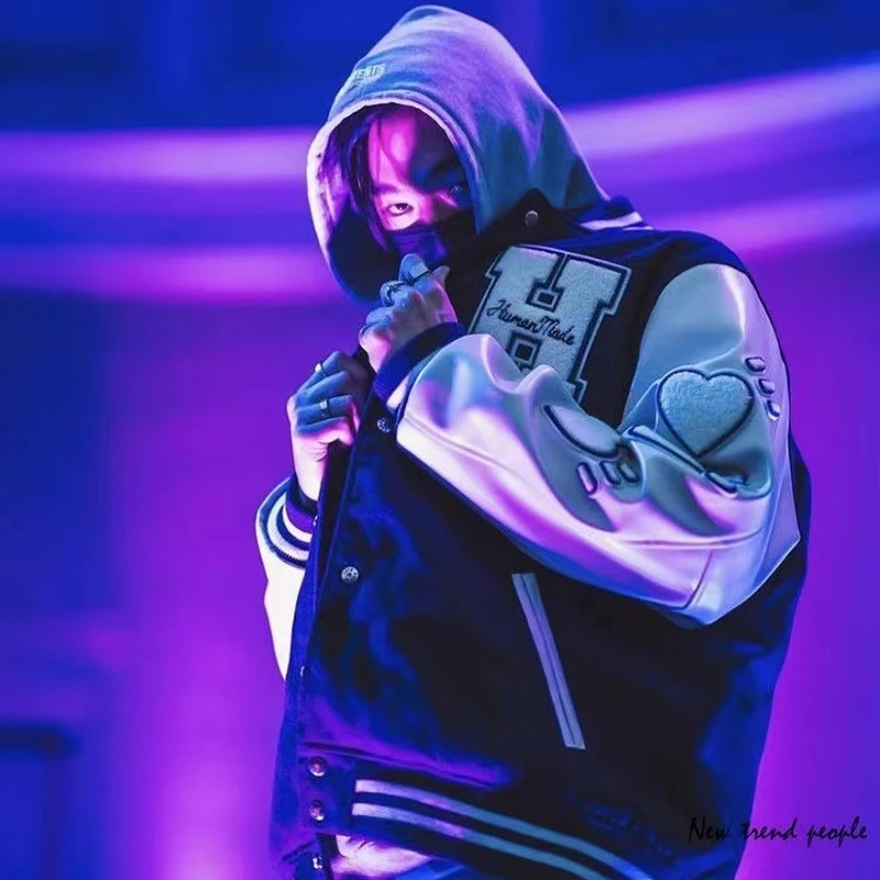 Мужские Бейсбольные куртки Женская куртка с вышивкой хлопковая цветными блоками