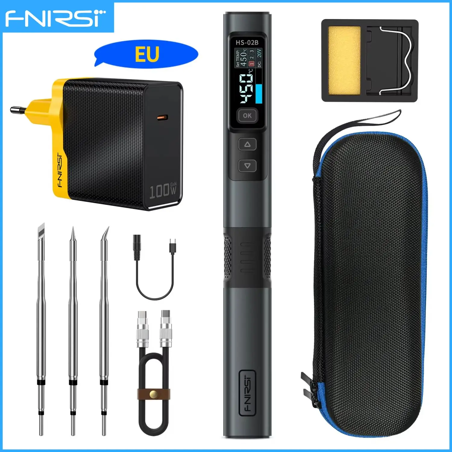 

FNIRSI HS-02 Портативный паяльник 9-20В