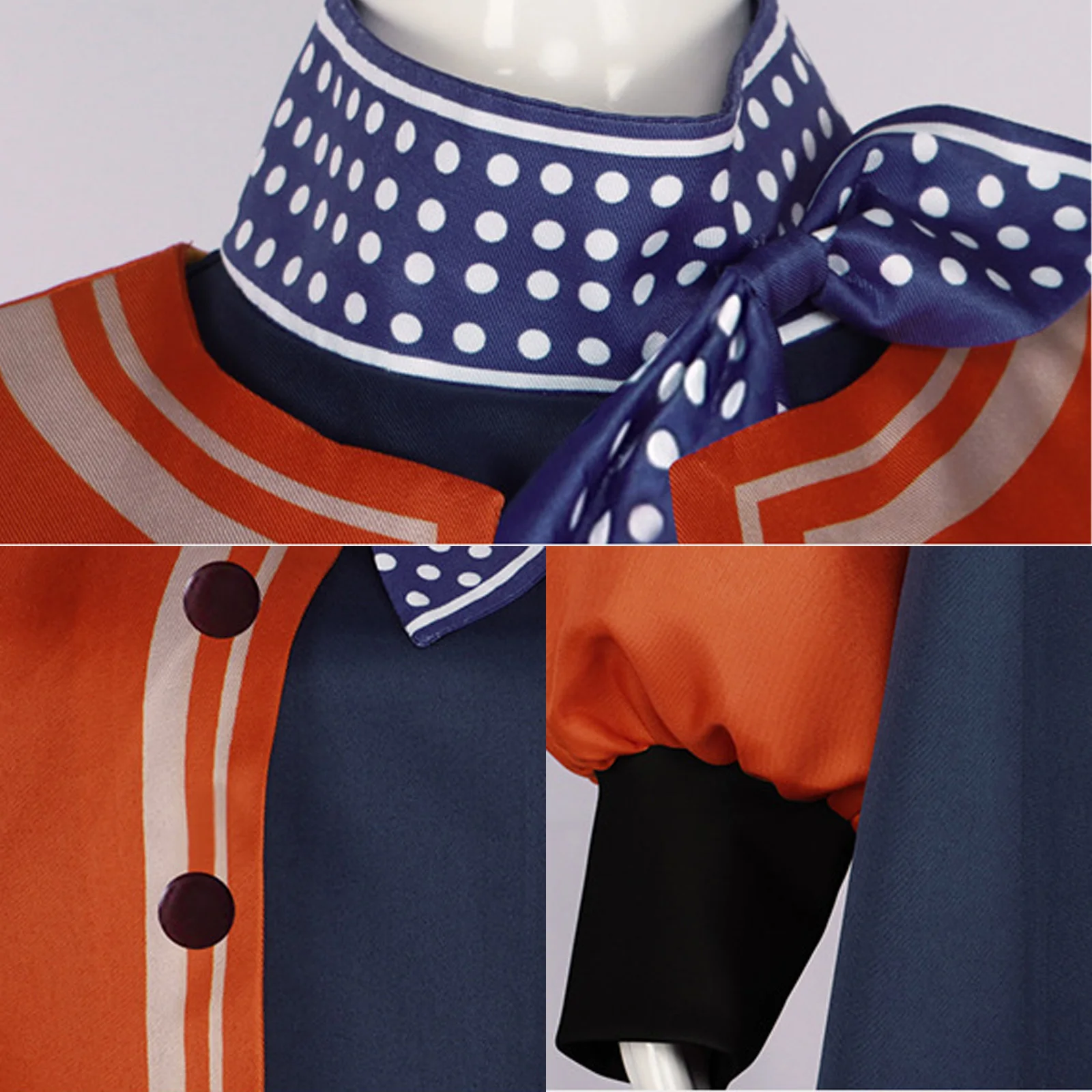 

Anime Reverse:1999 Regulus Cosplay Costume Women JK Uniform Daily Clothes Halloween Two Pieces Orange Mini Coat Royal Blue Dress