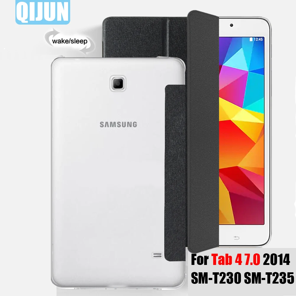 

Чехол для планшета Samsung Galaxy Tab 4 7,0 2014 дюйма, умный трехскладной защитный флип-чехол с подставкой для телефона T235