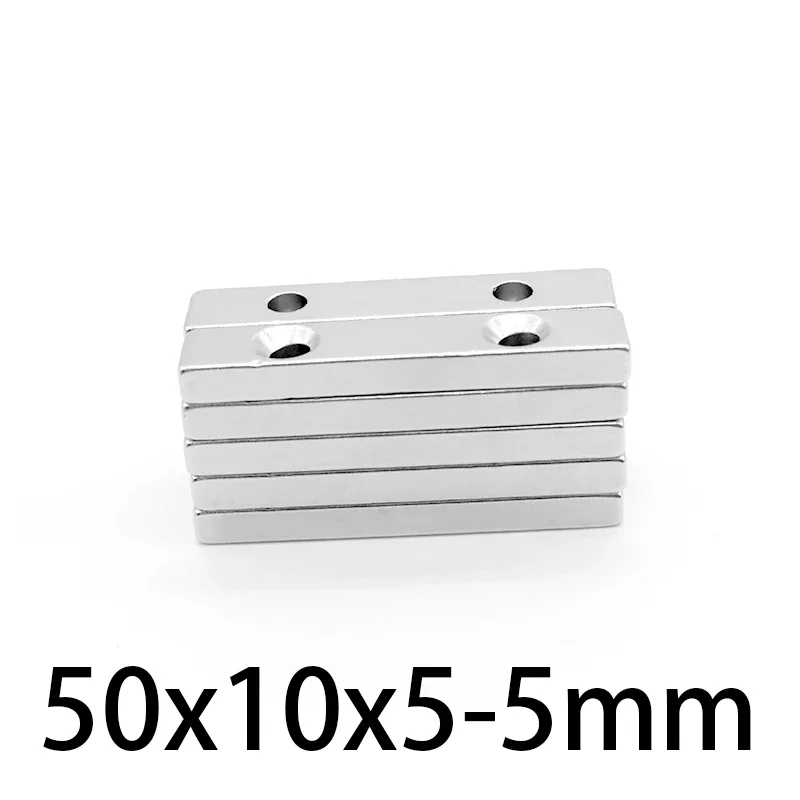

Сильные потайные магниты 50x10x5-5 мм
