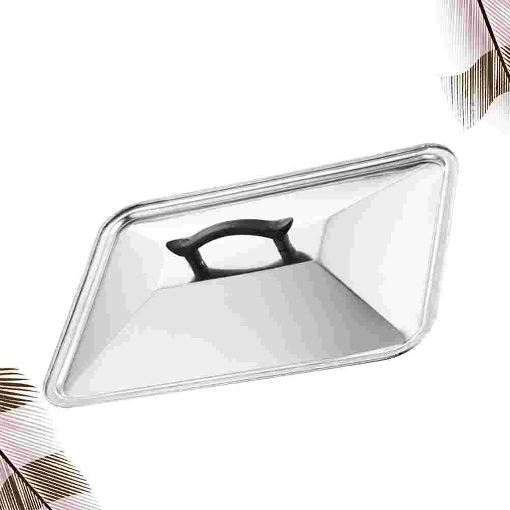 

Universal Lid for Pots Pans and Skillets Rectangular Stainless Steel and Glass Pot Lids Cover Replacement Cookware Frying Pan