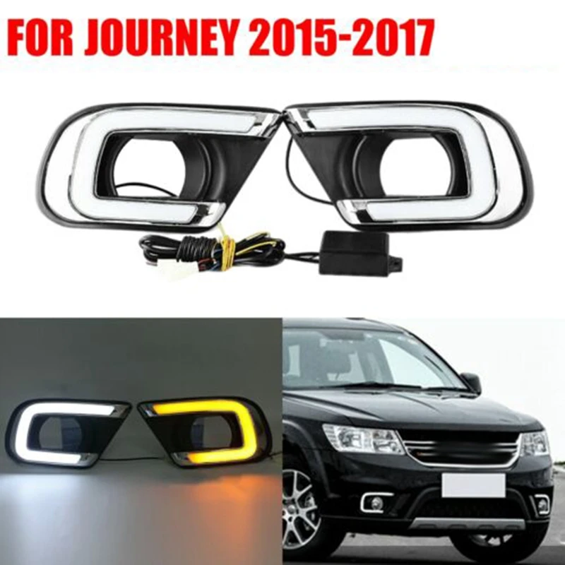 

Для Dodge Journey 2015-2017 светодиодный ные дневные ходовые огсветильник бампер противотуманная фара с поворотом