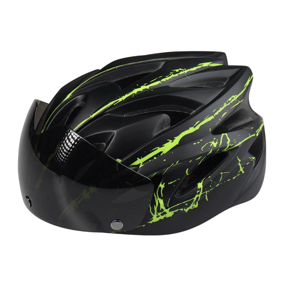 

1pc Cycling Safety Cap With Magnetic Goggles Creative Practical Breathable Bike