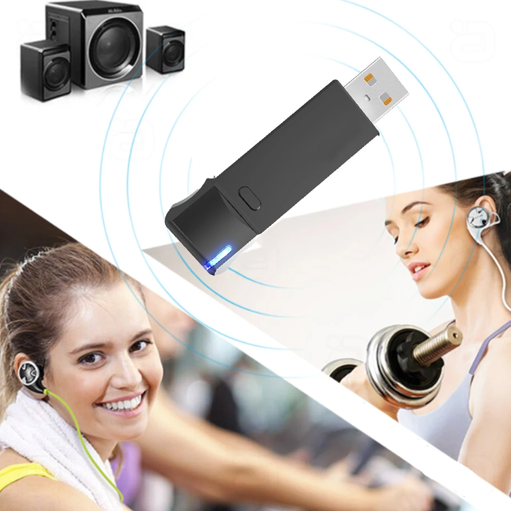 

Портативный компьютер Bluetooth-совместимый 5,3 передатчик для настольного ПК TV драйвер-free USB аудио адаптер устройство для потоковой передачи му...