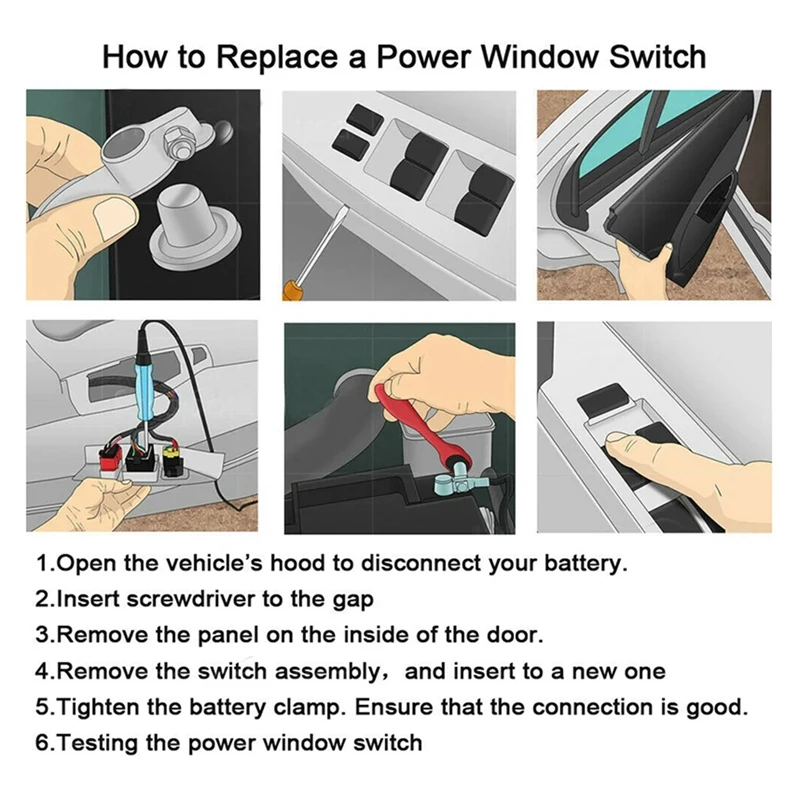 15250458 Power Mirror Switch For Chevrolet Equinox Malibu H3 Torrent Vue GM 2002-2012 Front Left Control Button