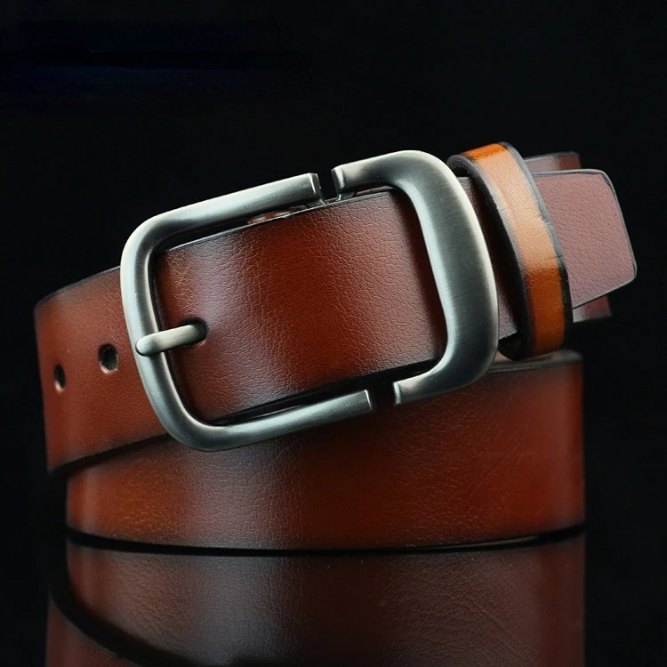 Hot Sale Fashion Retro 3.7CM Wide Needle Buckle Belt for Man Woman Casual Daily Jeans Belts Accessory Gift