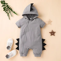 3 24m fashion baby girls boys summer romper cartoon dinosaur printed hooded jumpsuit infant playsuit baby outfits boy clothes