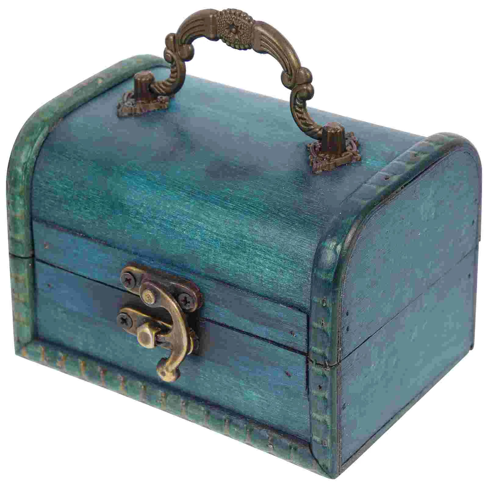 

Box Jewelry Case Organizer Trinket Storage Treasure Vintage Wooden Retro Wood Keepsake Necklace Container Rings Decorative Gift