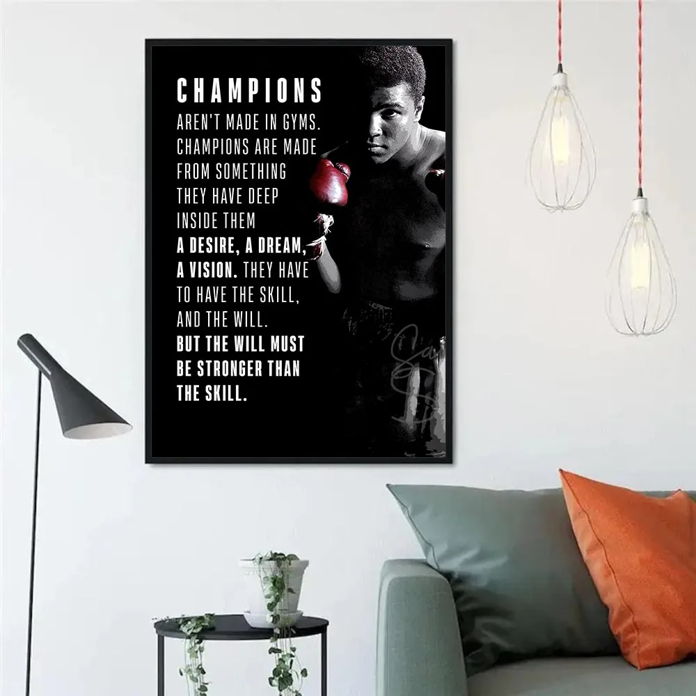 Вдохновляющая картина на холсте знаменитые спортивные звезды мотивационные