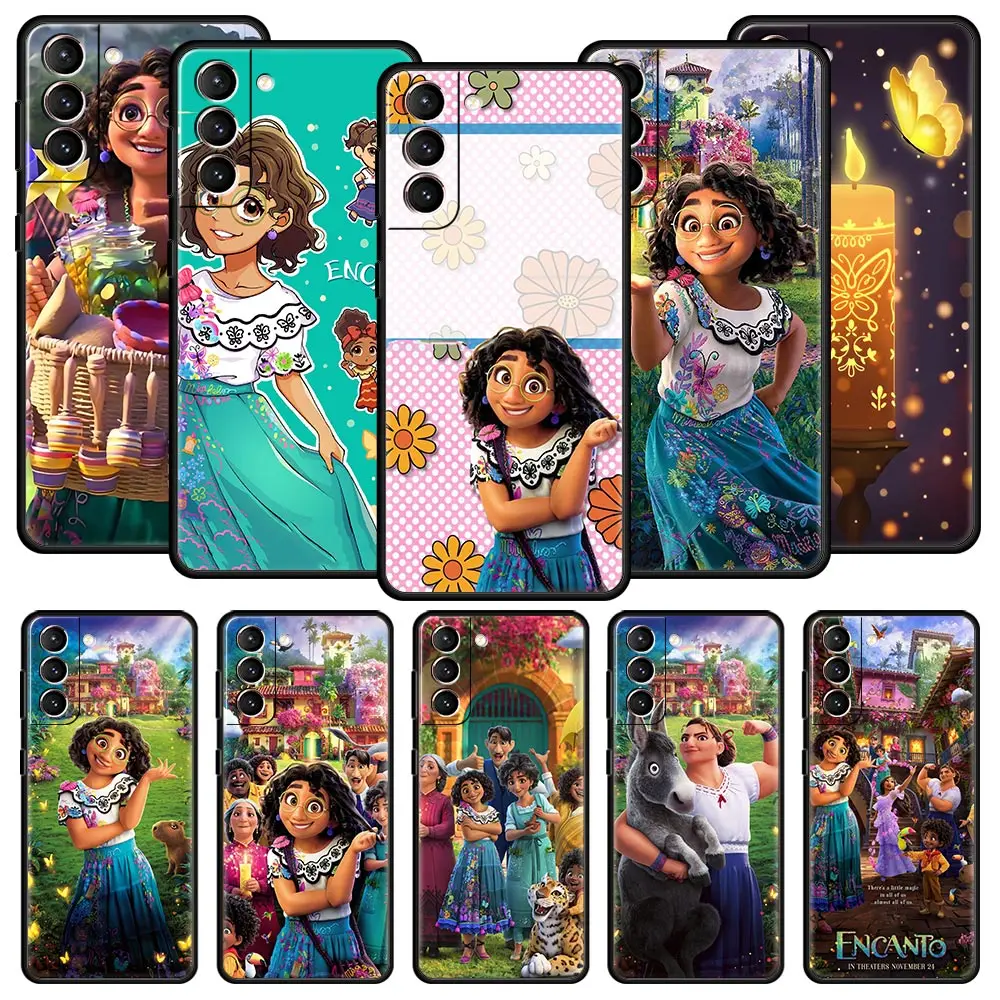 

Disney Cute Encanto Phone Case For Samsung Galaxy S22 Ultra S20 S21 FE 5G S10 S9 Plus S10E S8 Note 10 Lite 20 Soft Black Cover