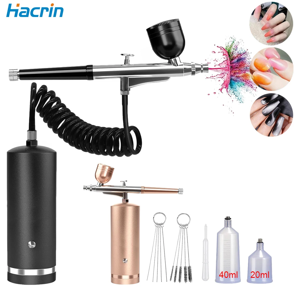 Портативный эргономичный аэрограф для дизайна ногтей с компрессором ...