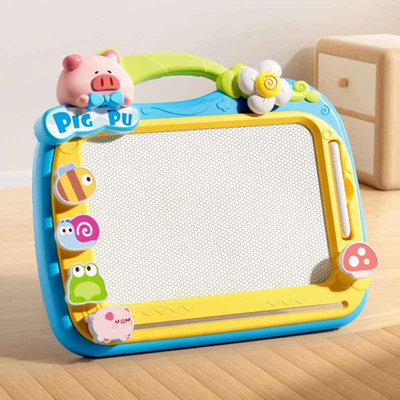 

Children Magnetic Drawing Board Kid 4 Color Drawing Pen Seal Painting Tablet Early Education Development Toy For 3 Girl Years
