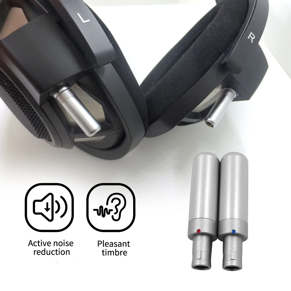 

2pcs Audio Connector Aluminum Alloy Headphone Cable Adapter Headset Accessories Wire Connector for Sennheiser Hd800 Hd800s Hd820