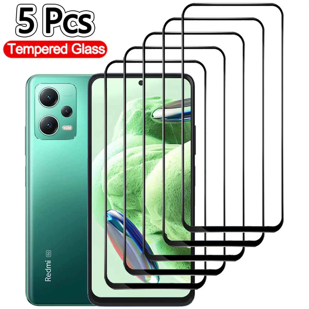 

5 Pcs, High-quality Tempered Glass for Redmi Note 12 5G Screen Protector Redmi Note12 12Pro Plus Xiaomi Note 12 Pro+ Glass