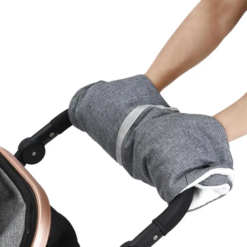 

Варежки на коляску водонепроницаемые варежки для рук, чехол для ручки коляски, противозамерзающие универсальные теплые зимние перчатки для коляски