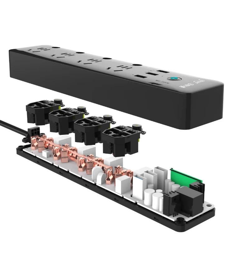 Фото Умный удлинитель Youpin Gosund, 4 розетки, 4 отдельные переключатели, 3 USB, 18 Вт, QC3.0, удлинители для быстрой зарядки, зарядное устройство, Wi-Fi для №5