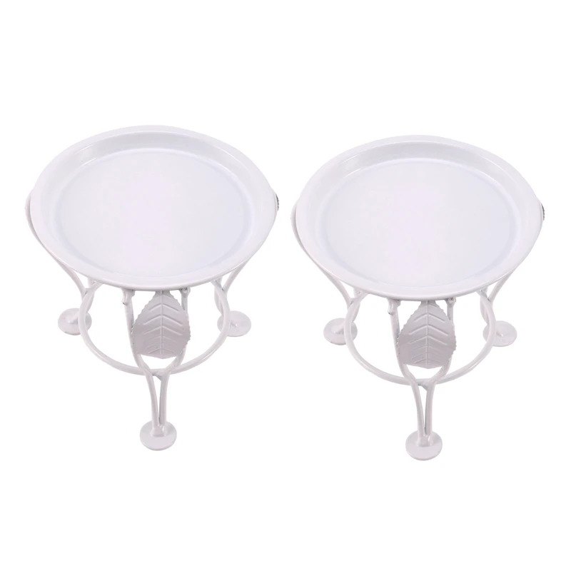 

2X Iron Small Pot Stand Flower Stand Plants Stand Outdoor Indoor Succulent Pot Holder For Bedroom Garden