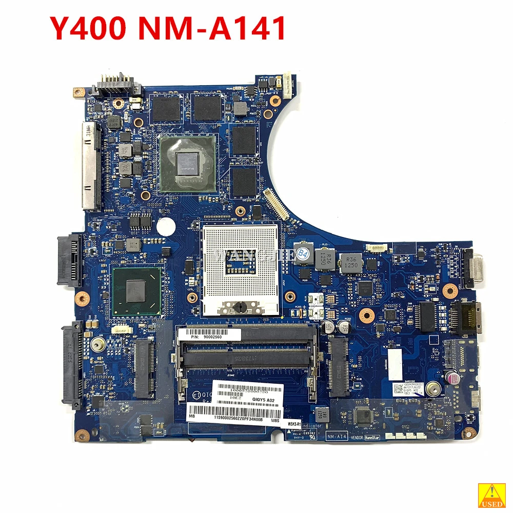 

Используется для материнской платы ноутбука Lenovo Ideapad Y400 FRU: 90002560 QIQY5 NM-A141 GT750M GPU 100% полностью протестирован