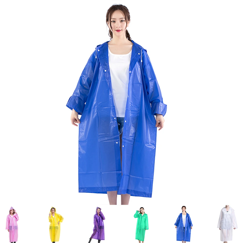 

1pc Portable Reusable Men Women Emergency Waterproof Raincoat Canopy Shelter Hiking Outdoor Camping Rain Cover Poncho Supplies