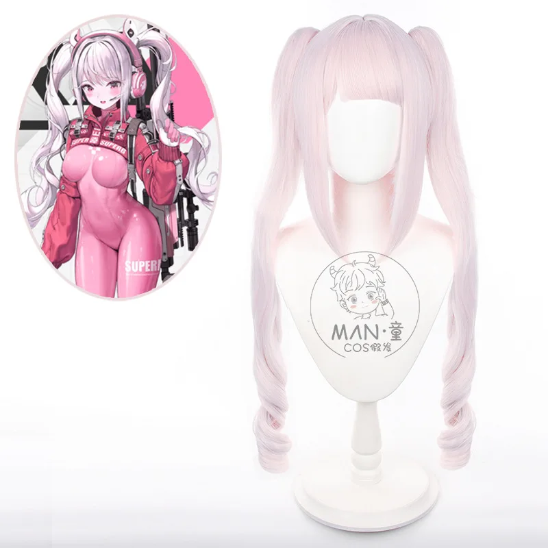 Cosplay Mantong Victory богиня Niji Alice Cos парик Тигр клипса двойной конский хвост длинные