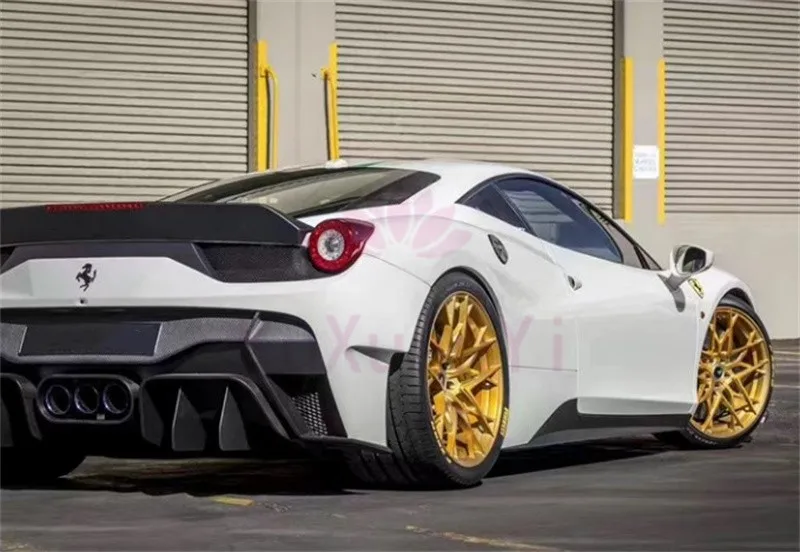 Для Ferrari 458 SPIDER V-образный комплект заднего бампера из углеродного волокна