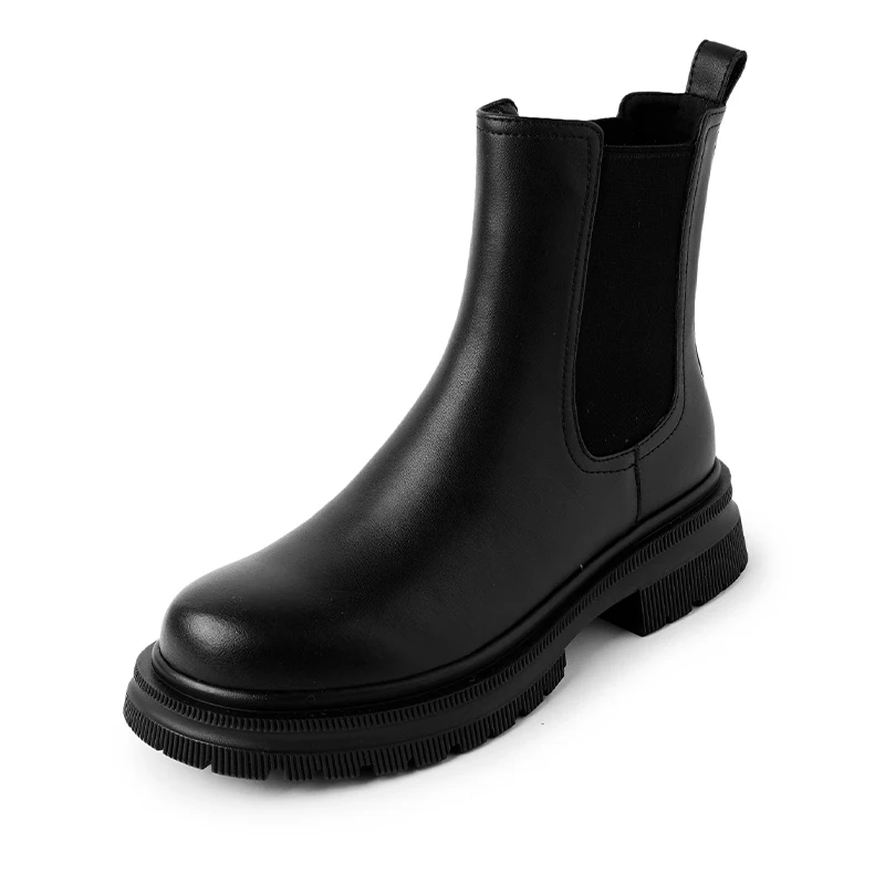

2023 Autumn Winter Women Chelsea Boots Fashion Female Shoes Sexy Ladies Black Brown Round Toe Slip-On Ankle Boots