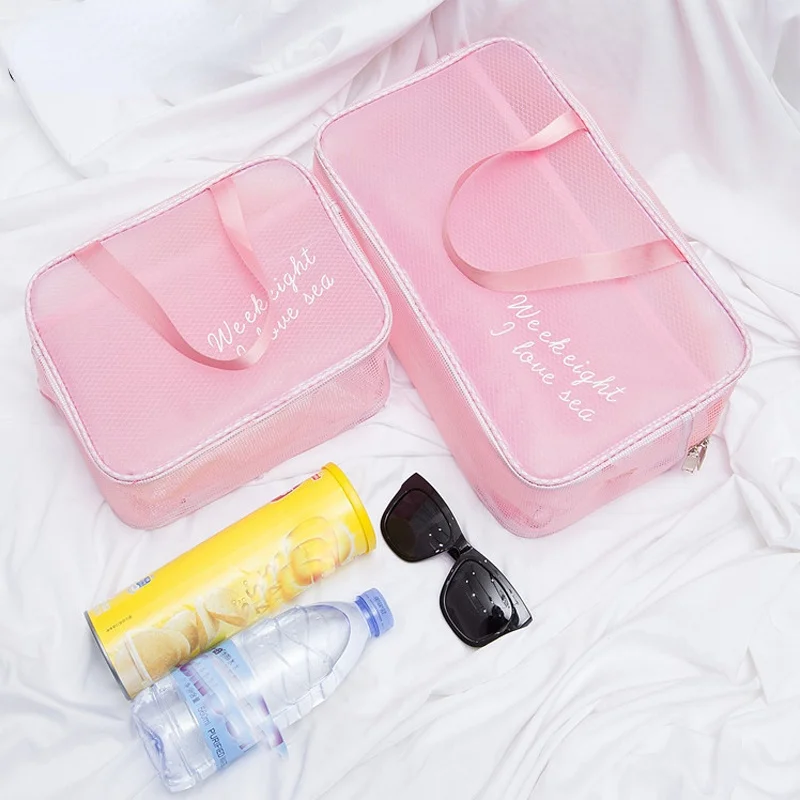

Women Travel Waterproof Toiletry Cosmetic Bag Rganizer Portable Transparent Makeup Bag Female Wash Storage Bag Handbag