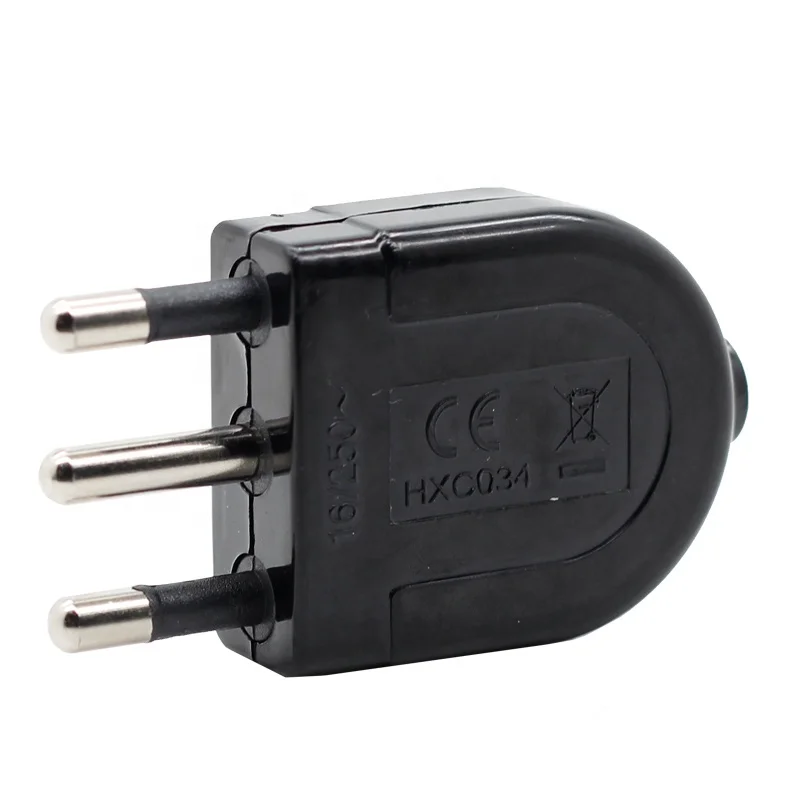 

10A 250v 3 Pin Power Plug Electrical Plug Type L Italy Rewireable Italian plug