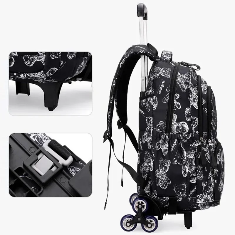 Школьный рюкзак на колесиках водонепроницаемые сумки для подростков книг