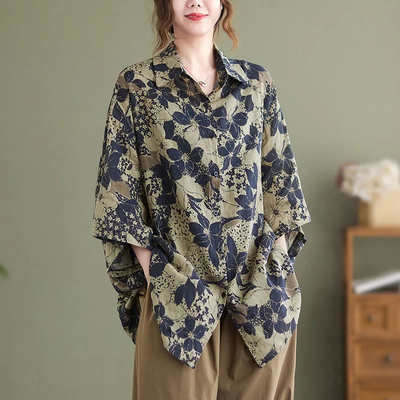 Свободные хлопковые льняные Топы для женщин на весну лето Солнцезащитная Летняя