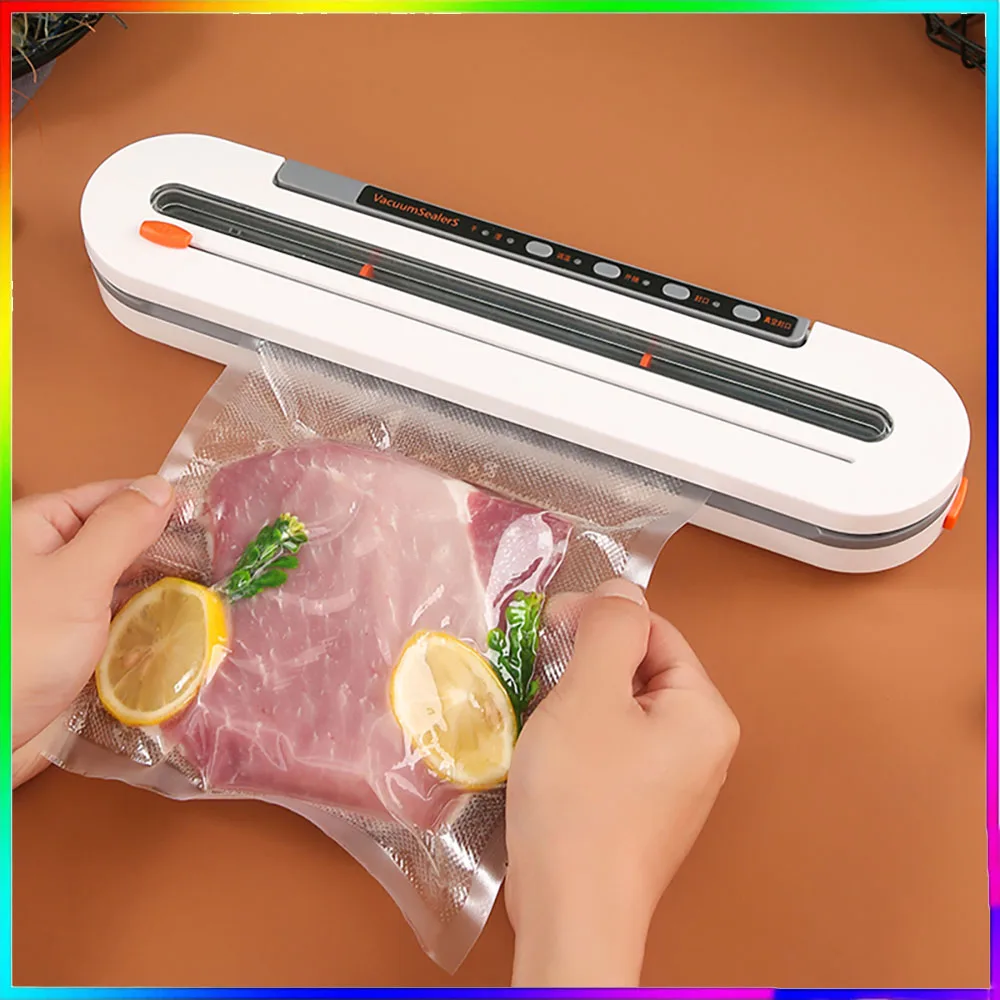 

Automatic Vacuum Sealer Machine with Cutter Powerful Household Sealing Device 30cm Sealing Length Sous Vide Include 10pcs Bags