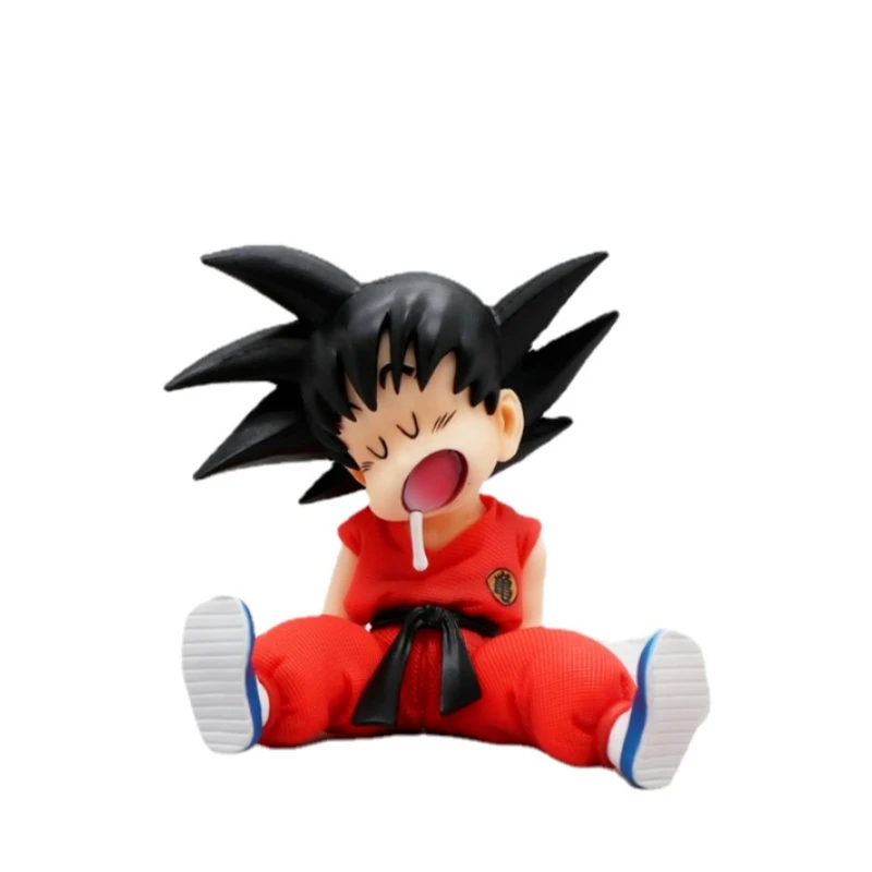 

Japanese Anime Dragon Ball z 13cm PVC Childhood Goku Hand-made Toy GK Sleeping Scene Anime Peripheral Doll Ornaments