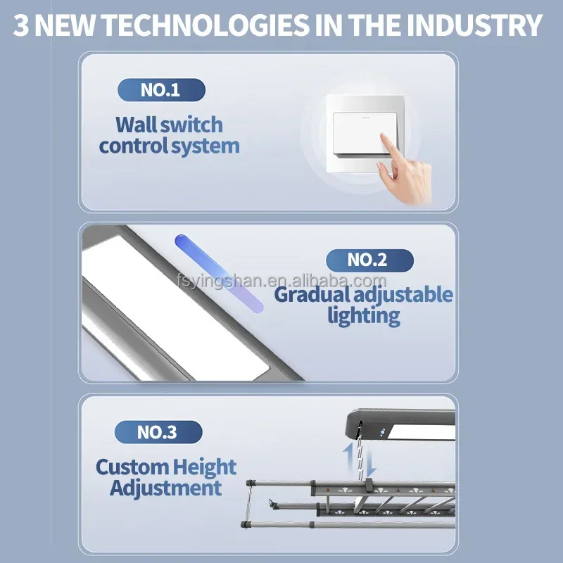 Электрическая 1-метровая алюминиевая потолочная сушилка для одежды с