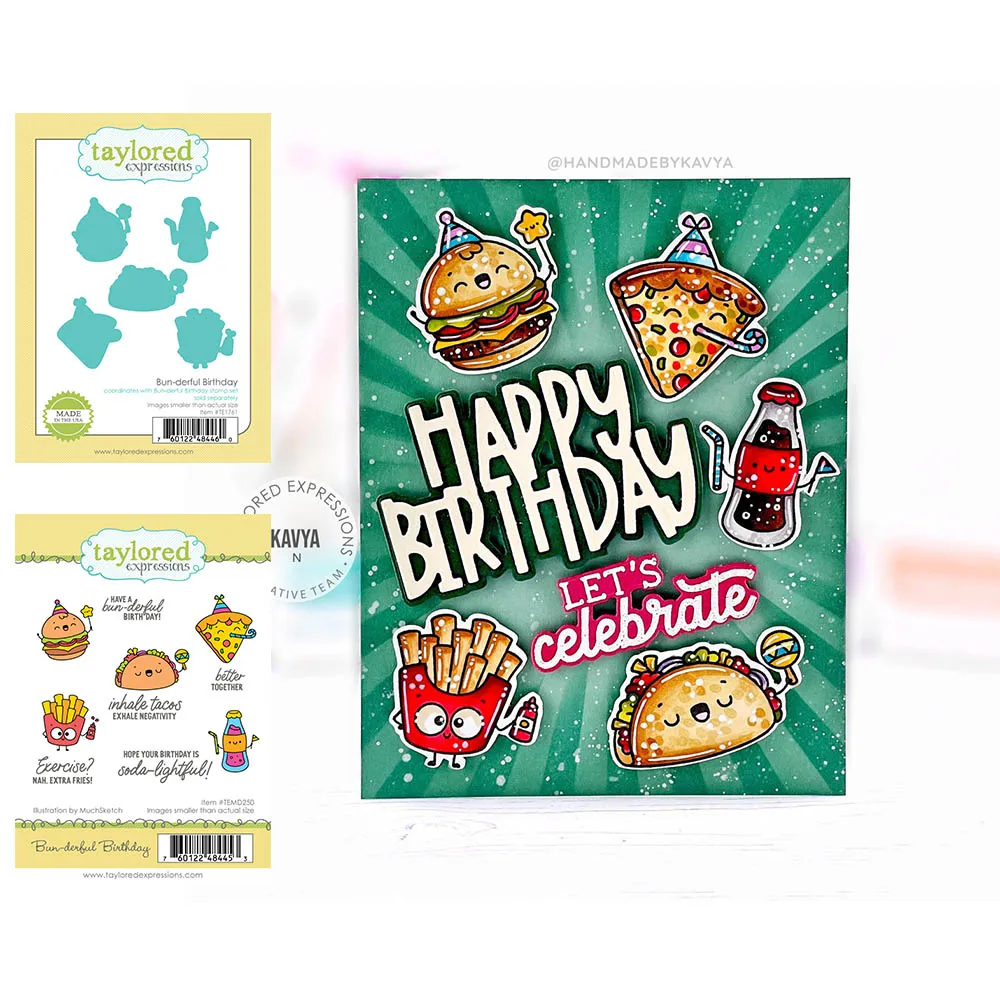 

2022 Arrival New Metal Cutting Dies Scrapbook Diy Decoration Craft Embossing Silicone Stamps Bun-derful Birthday Reusable Molds