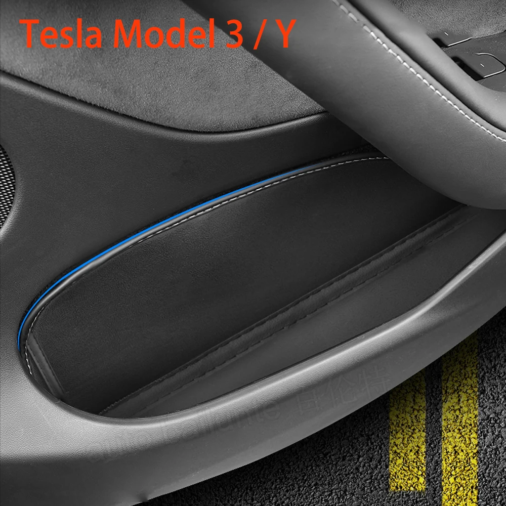 

Для Tesla Model 3 Автомобильная дверная чашка полиуретановый коврик для ворот слот коврик для хранения коврик дверной боковой Органайзер Tesla модель Y 2023 2022 2021 аксессуары