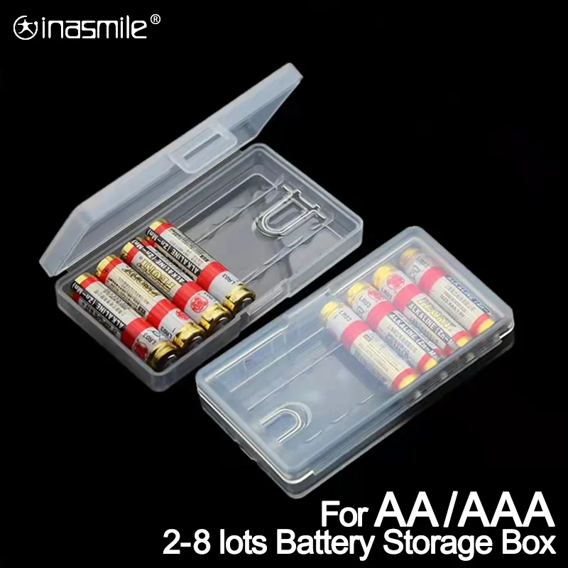 2 4 8 слотов AA AAA пластиковый держатель для батарей коробка хранения Чехол