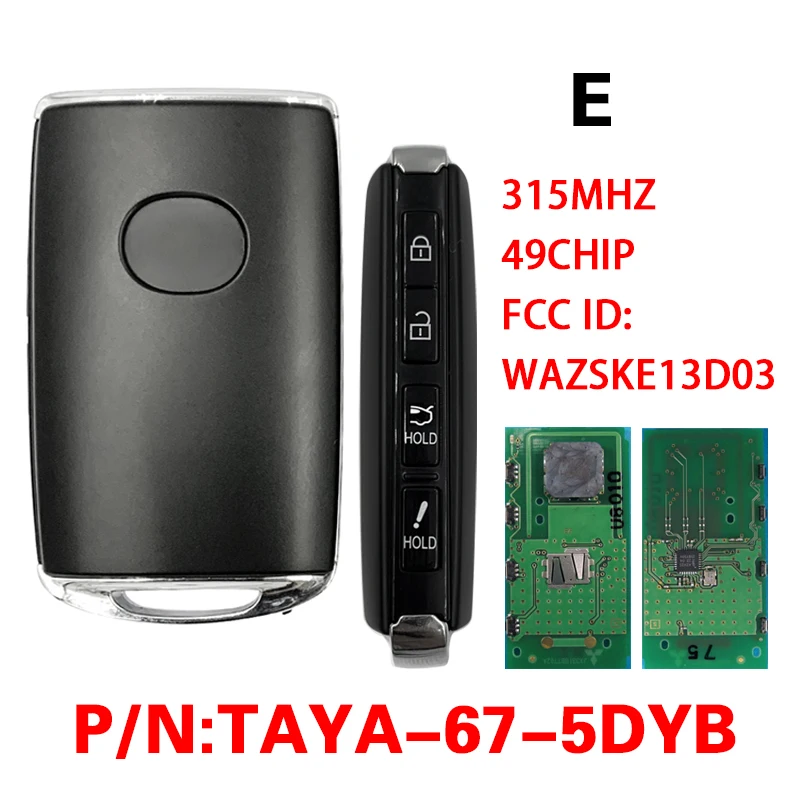 

CN026060 315 МГц 49 ЧИП Для Mazda Smart Key Par 2019-2021 гг. Номер TAYA-67-5DYB FCC WAZSKE13D03