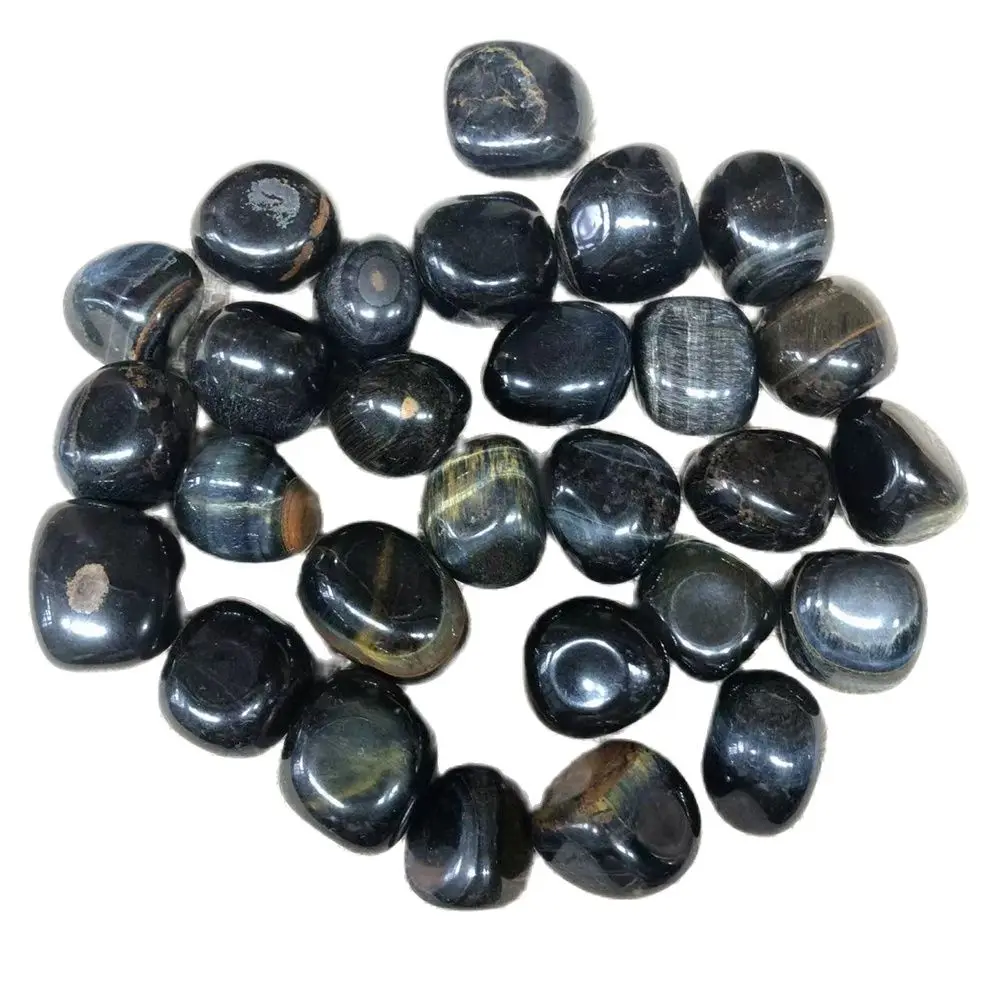 

Натуральные полированные полудрагоценные камни 100 г, кристаллы голубого тигрового глаза, минеральный образец, драгоценный камень для украшения дома
