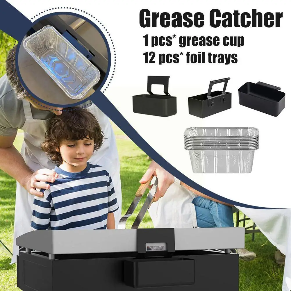 

Grease Catcher Steel Grease Drip Cup Liner Durable Coated Grease Catcher Ideal For Blackstone 28'And 36 Griddles S0R5