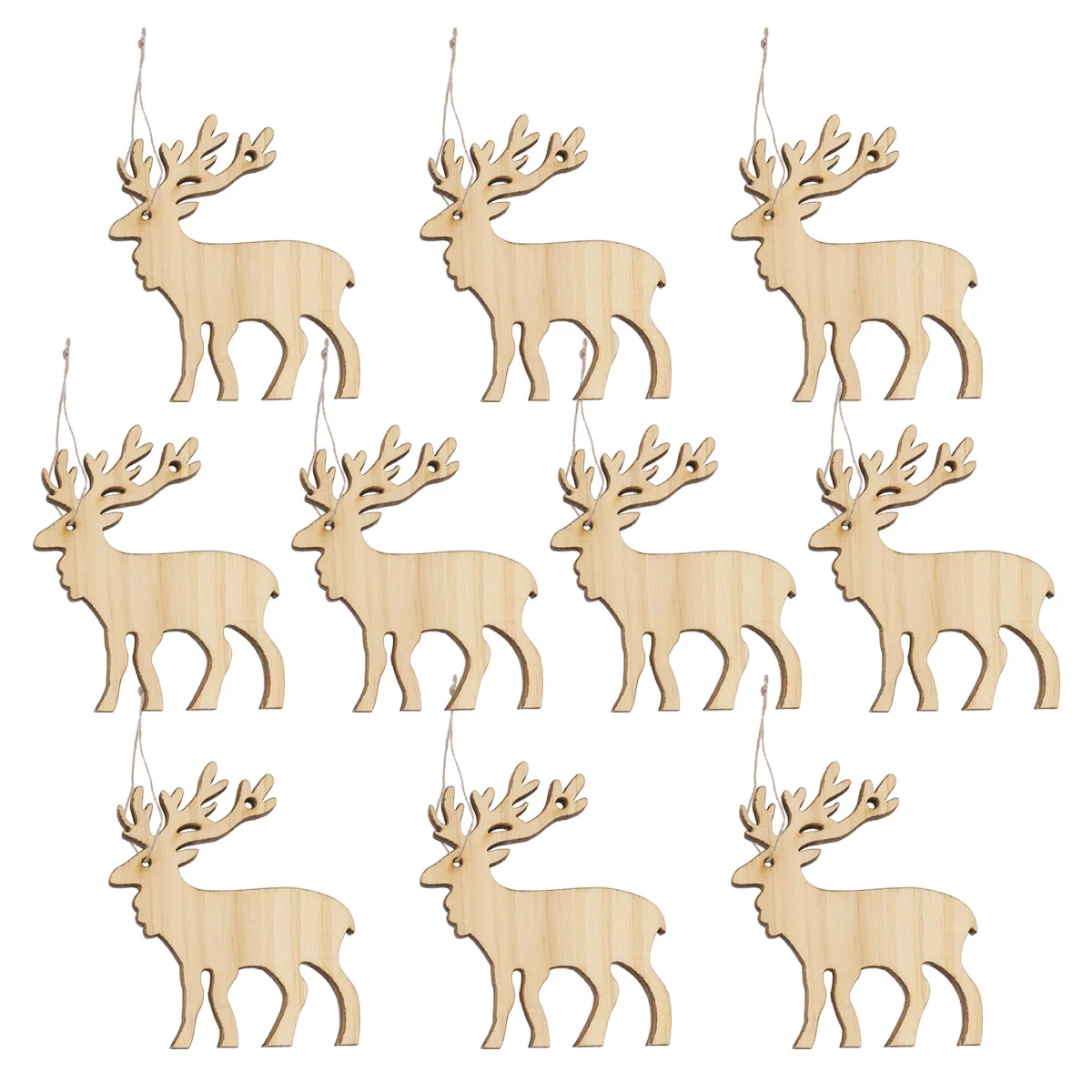 

Christmas Wood Wooden Hanging Tree Pendant Ornamentgift Tags Decorations Reindeer Elk Deer Charms Cutouts Cutout Slice