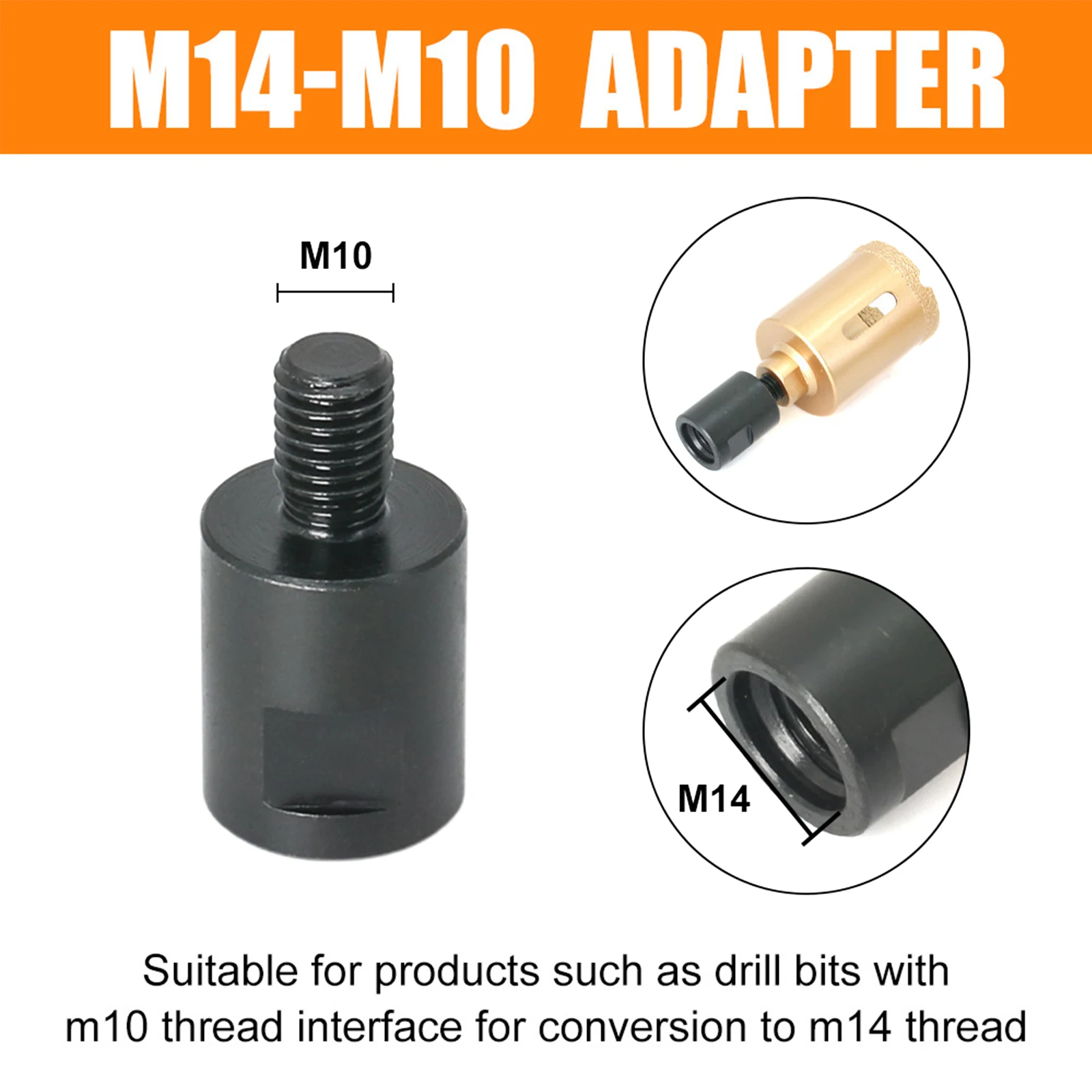 

Angle Grinder Adapter Converter M10 M14 5/8-11Adapte Interface Connector Screw Connecting Rod Nuts Slotting 100 125 Type