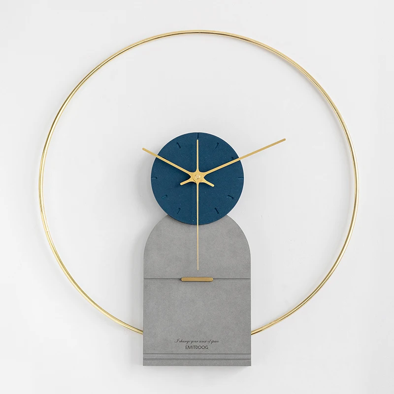 Nordic Luxury Wall Clock Modern Design Metal Creative Wood Clcoks Home Decor gold silent 3d watch Living Room Decoration | Дом и сад